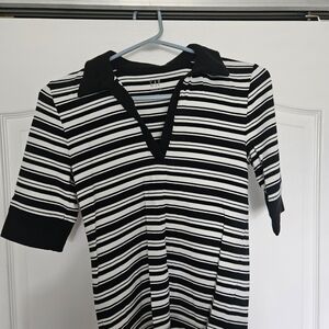 GAP Black and White Striped Shirt